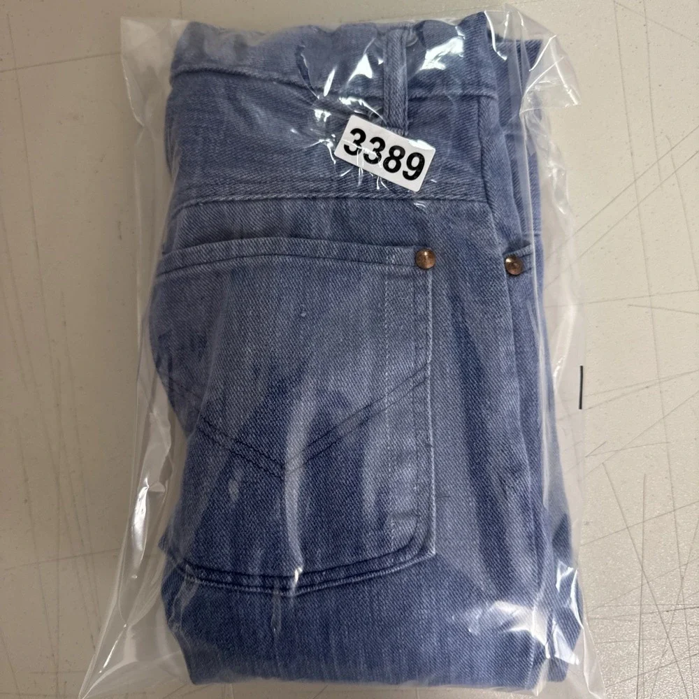 Vintage H.I.S Jeans Womens 25x328 Blue Flare Boho Distressed Faded Light‎ Denim